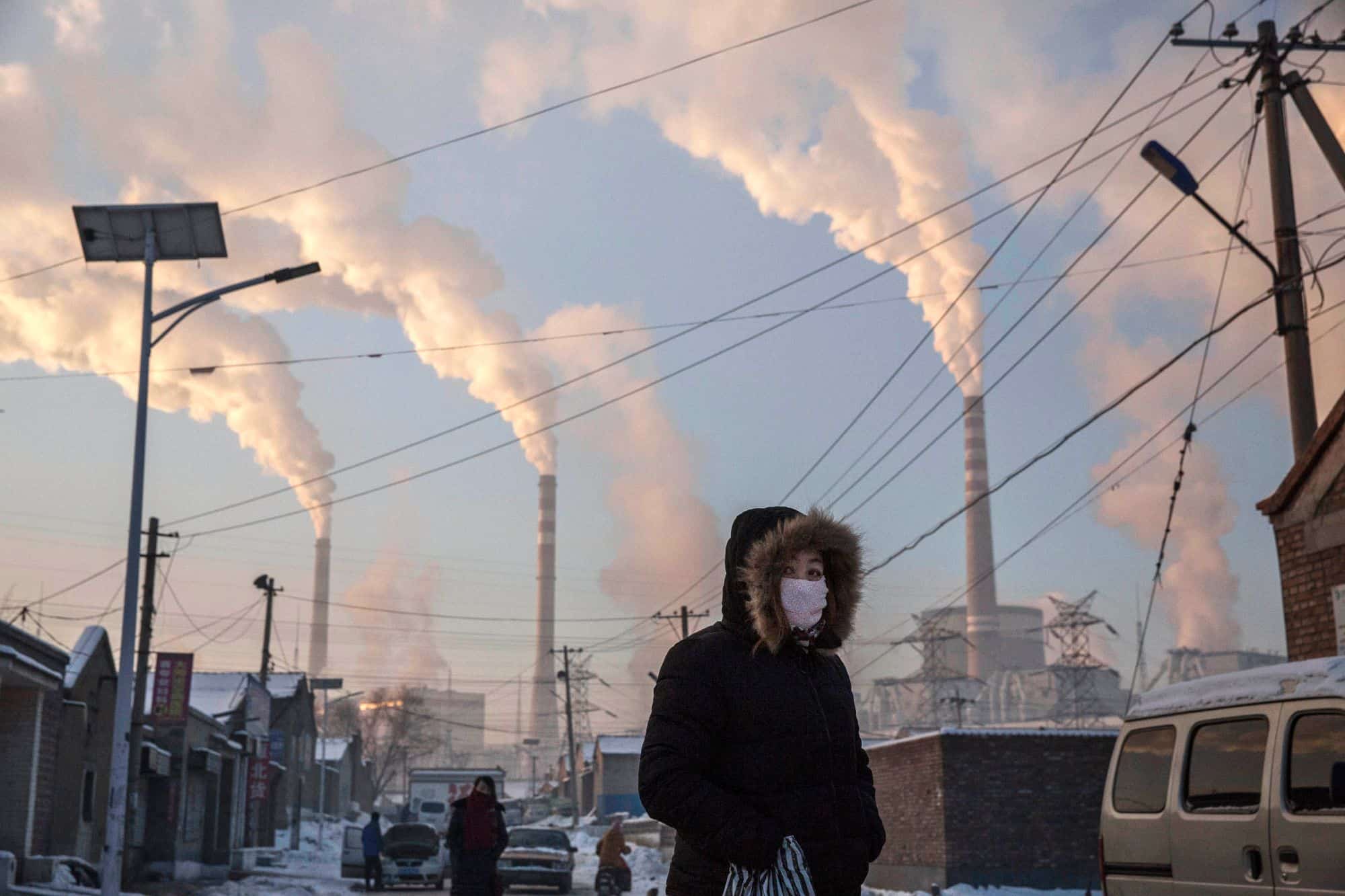 Smoke billows from a coal plant in Shanxi, China, in November 2015. The country has battled to reduce emissions but remains heavily dependent on coal.