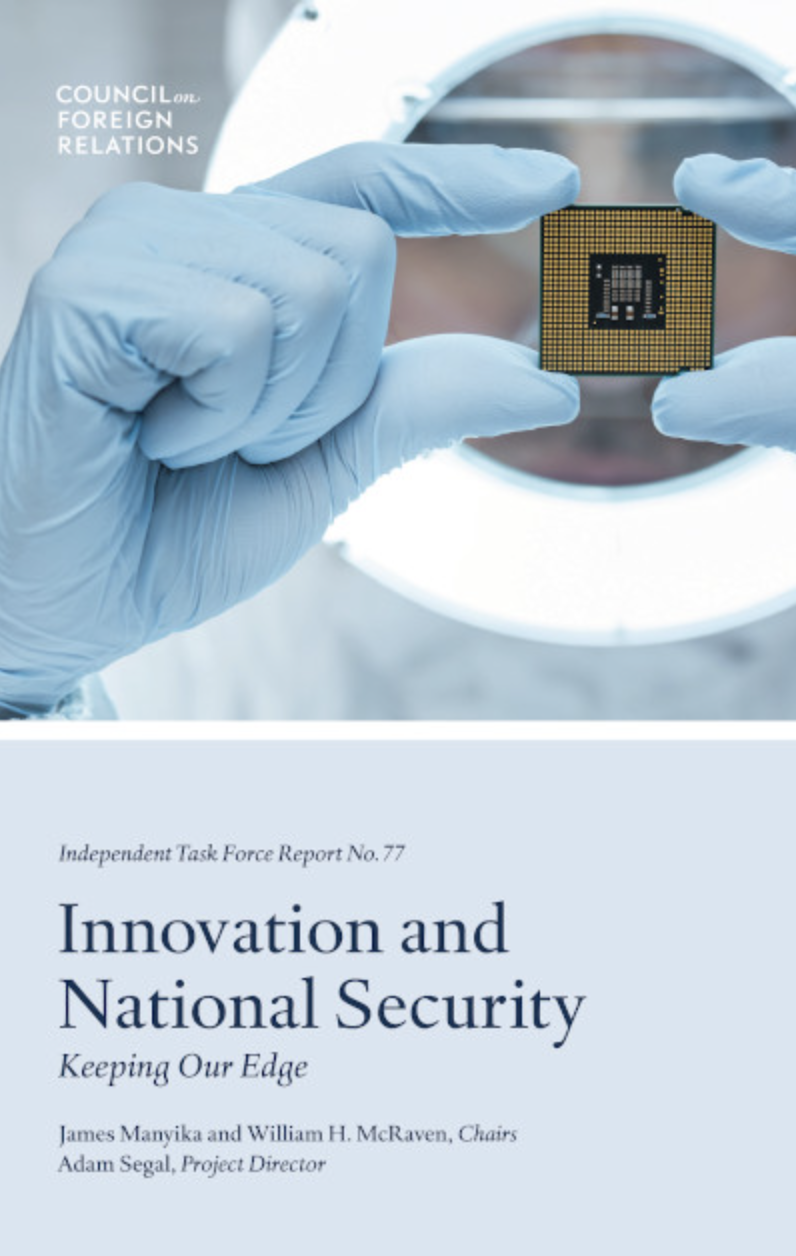 Task Force Report on Innovation and National Security cover